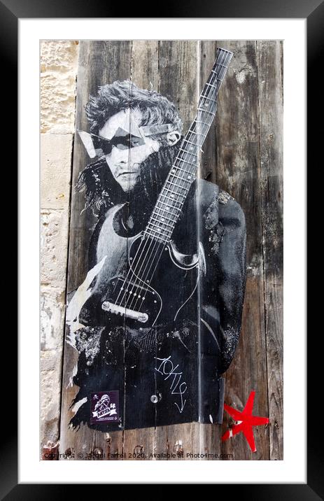 Street Guitarist  Framed Mounted Print by Jacqui Farrell