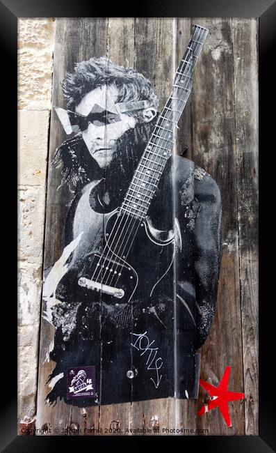 Street Guitarist  Framed Print by Jacqui Farrell