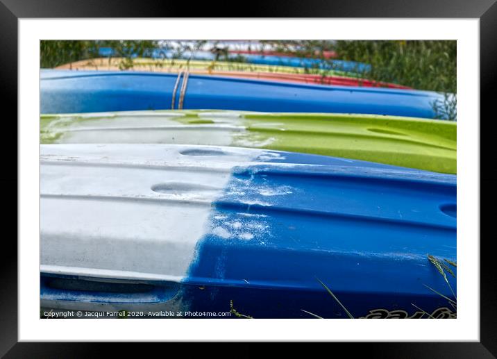 Kayaks  Framed Mounted Print by Jacqui Farrell