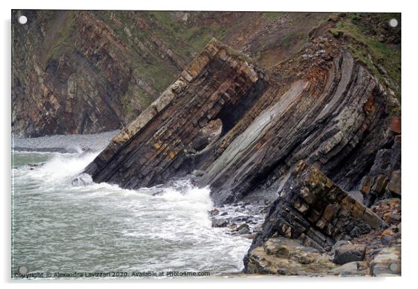 Hartland Quay  Acrylic by Alexandra Lavizzari