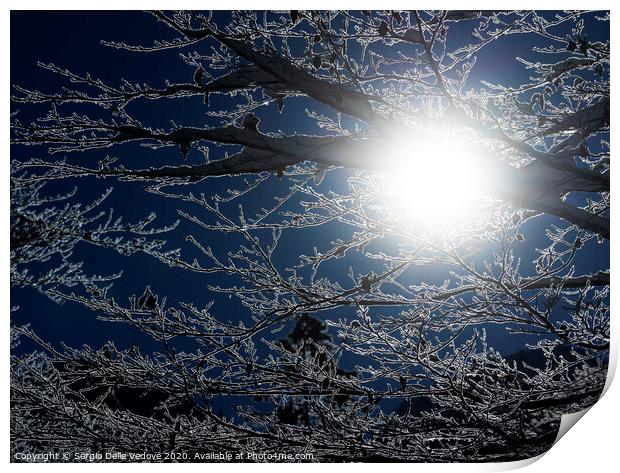 sun's rays in winter Print by Sergio Delle Vedove