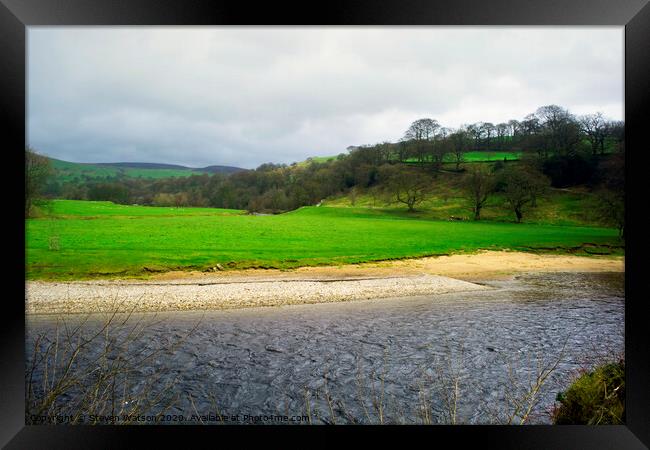 The River Wharfe Framed Print by Steven Watson