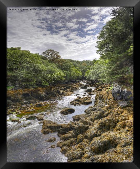 Badachro Stream, Scotland Framed Print by Philip Brown