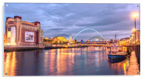 The stunning quayside of Newcastle  Acrylic by Naylor's Photography