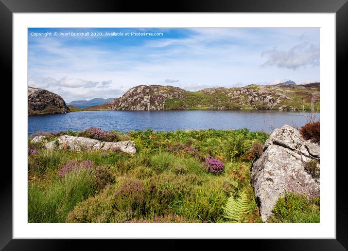 Upland Lake in Snowdonia Framed Mounted Print by Pearl Bucknall