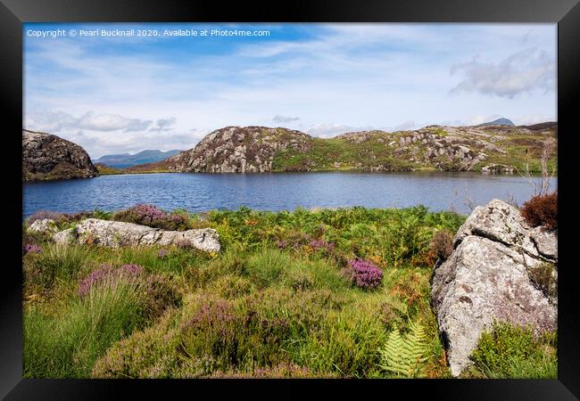 Upland Lake in Snowdonia Framed Print by Pearl Bucknall