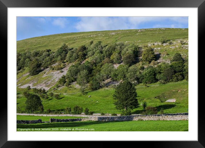 Fell Above Buckden in Upper Wharfedale Yorkshire  Framed Mounted Print by Nick Jenkins