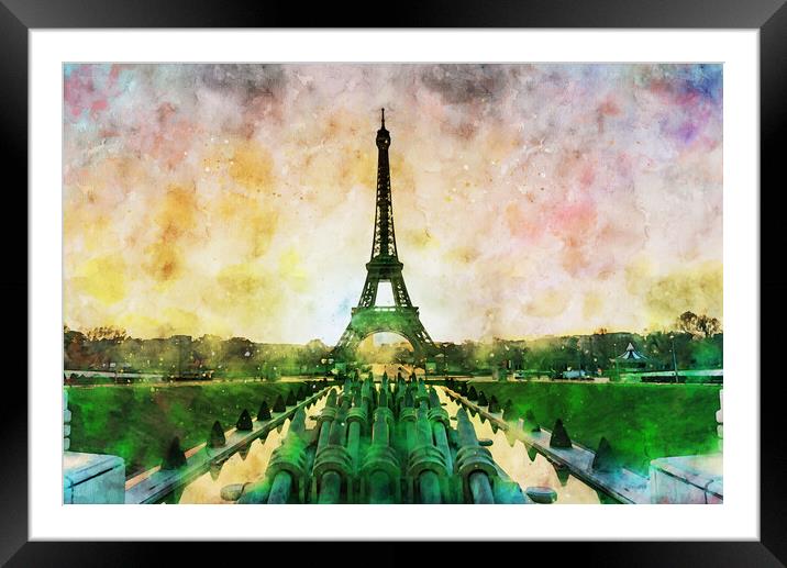 Eiffel tower Framed Mounted Print by Ankor Light