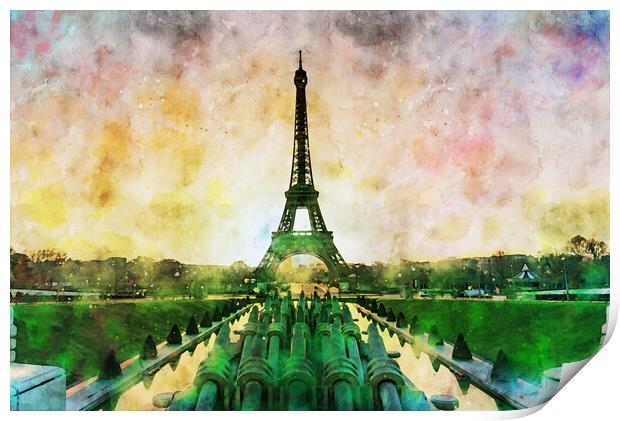 Eiffel tower Print by Ankor Light