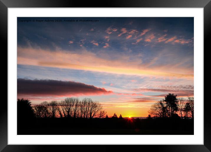 Christmas Day sunrise Framed Mounted Print by Roger Aubrey