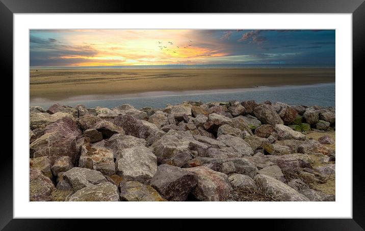 Barkby Beach  Framed Mounted Print by Hectar Alun Media
