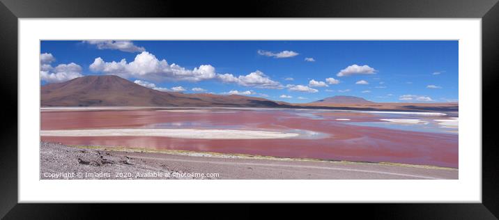 Colorful Red Lake, Laguna Colorada, Bolivia Framed Mounted Print by Imladris 