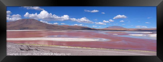 Colorful Red Lake, Laguna Colorada, Bolivia Framed Print by Imladris 