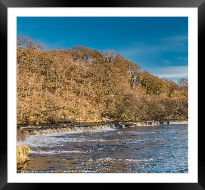 The River Tees at Whorlton on Xmas Day 2020 Framed Mounted Print by Richard Laidler