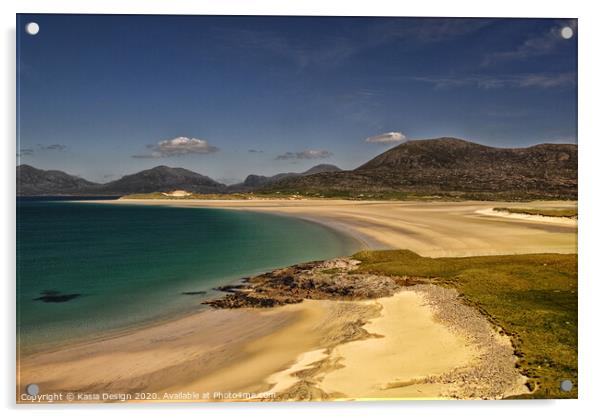 Seilebost and Luskentyre, Isle of Harris, Scotland Acrylic by Kasia Design