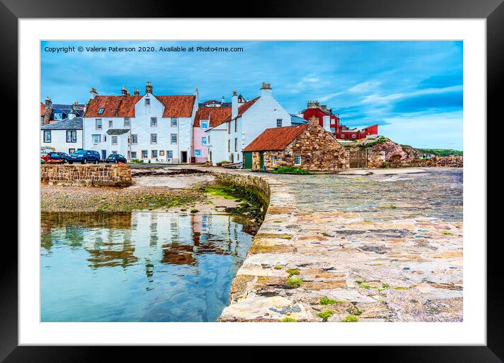 Pittenweem Harbour Reflection Framed Mounted Print by Valerie Paterson