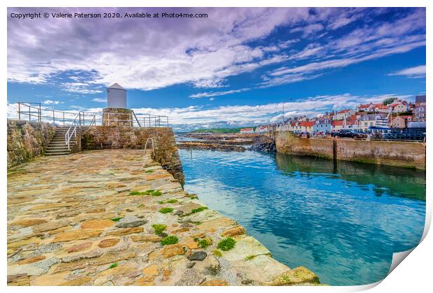 Pittenweem Harbour Mouth Print by Valerie Paterson