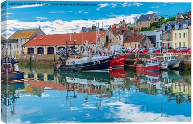 Pittenweem Boats Canvas Print by Valerie Paterson