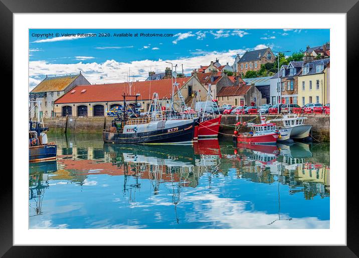 Pittenweem Boats Framed Mounted Print by Valerie Paterson