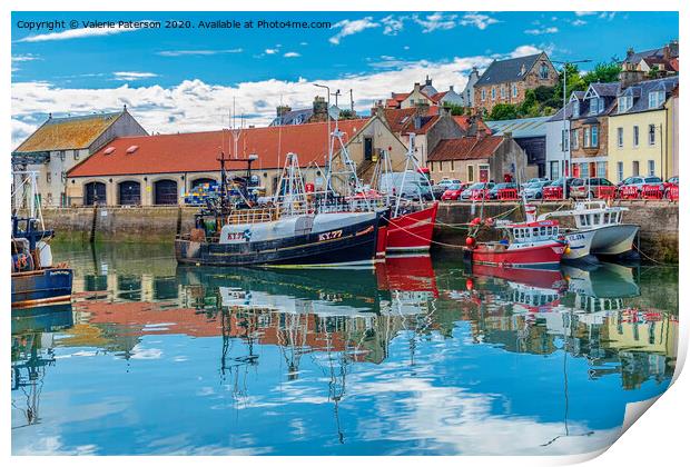 Pittenweem Boats Print by Valerie Paterson