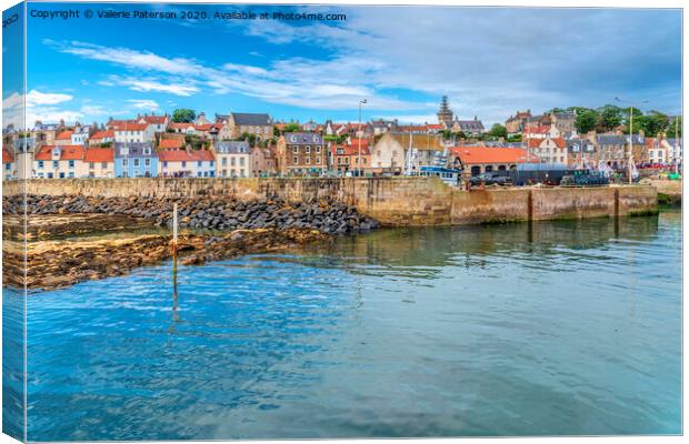 Pittenweem Harbour Entrance Canvas Print by Valerie Paterson