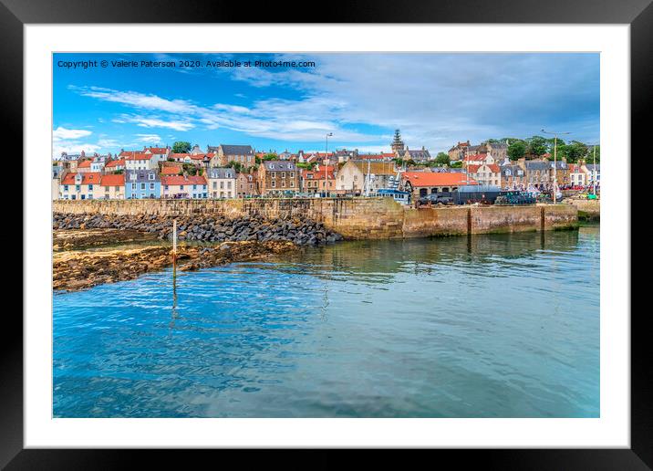 Pittenweem Harbour Entrance Framed Mounted Print by Valerie Paterson