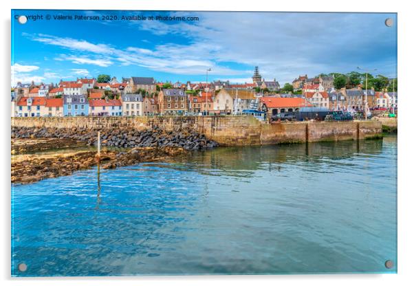 Pittenweem Harbour Entrance Acrylic by Valerie Paterson