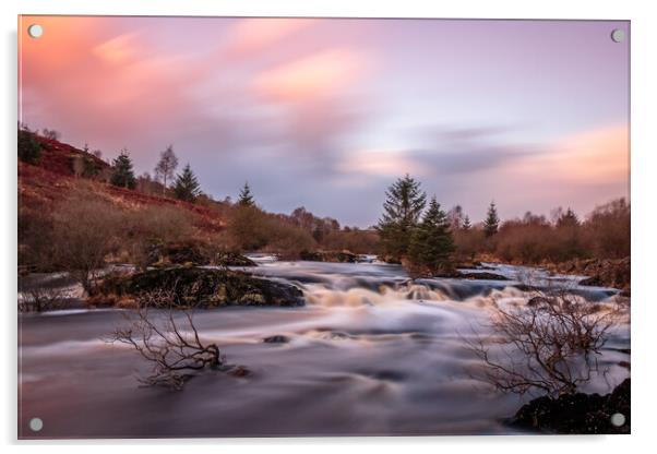 Long exposure of cold Scottish Highland stream at  Acrylic by SnapT Photography