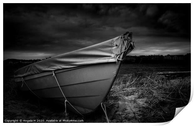 Small boat, Elie Print by Angela H