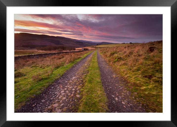 Sunrise on the Gwrhyd mountain Framed Mounted Print by Leighton Collins