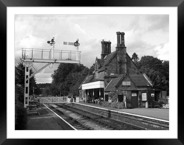 Cheddleton Railway station. Framed Mounted Print by Andrew Heaps
