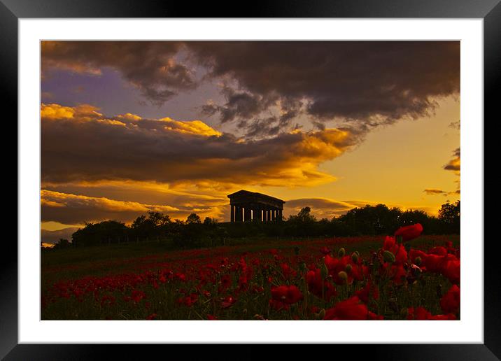 Penshaw silhouette 4 Framed Mounted Print by Northeast Images