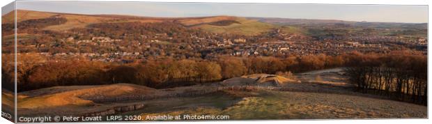 Panoramic Image of the Town of Buxton - December 2 Canvas Print by Peter Lovatt  LRPS