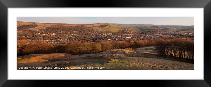Panoramic Image of the Town of Buxton - December 2 Framed Mounted Print by Peter Lovatt  LRPS