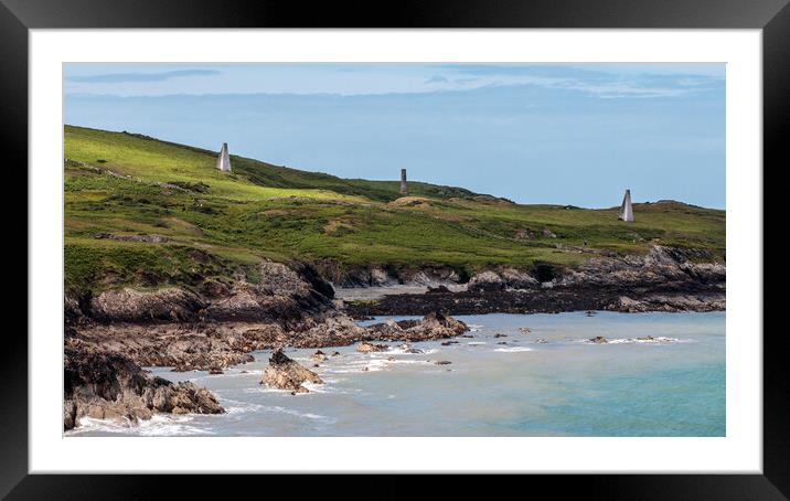 Majestic sea stacks at Carmel Head Framed Mounted Print by Wendy Williams CPAGB