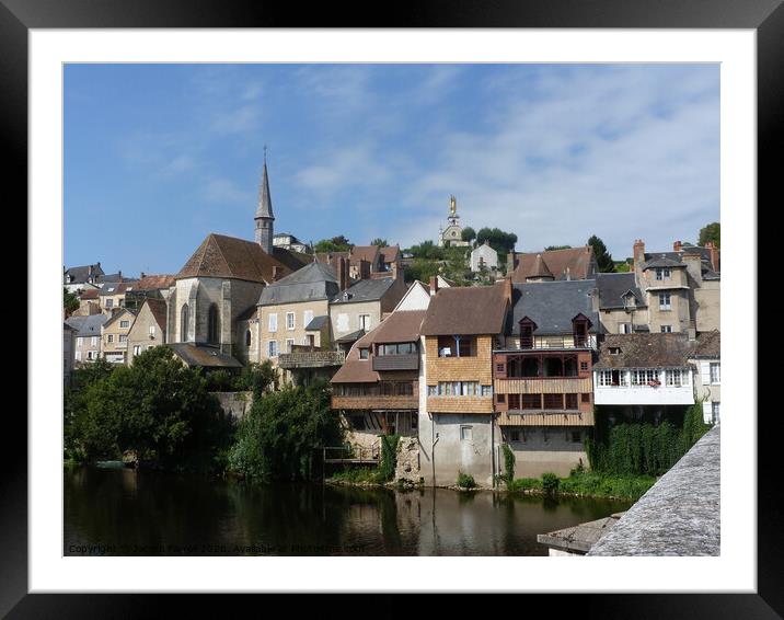 Montmorillon CityScape Framed Mounted Print by Jacqui Farrell
