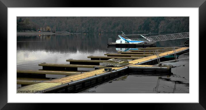 Lac Eguzon Pier Framed Mounted Print by Jacqui Farrell