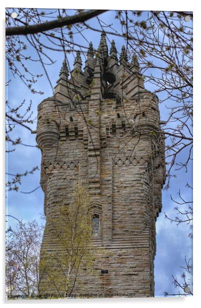 The Wallace Monument Stirling  Acrylic by Jacqui Farrell