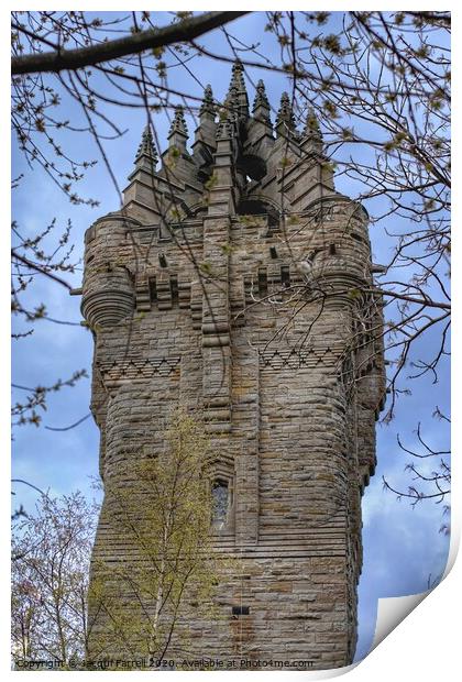 The Wallace Monument Stirling  Print by Jacqui Farrell