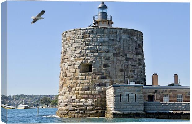  Fort Denison, in Sydney Harbour. Canvas Print by Geoff Childs