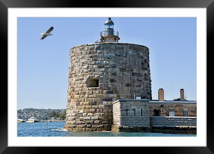  Fort Denison, in Sydney Harbour. Framed Mounted Print by Geoff Childs
