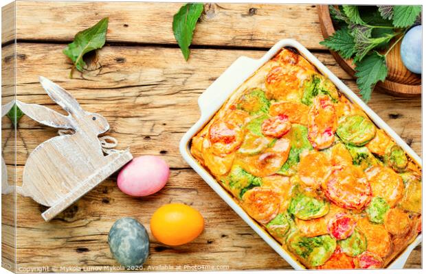 Easter egg pie Canvas Print by Mykola Lunov Mykola