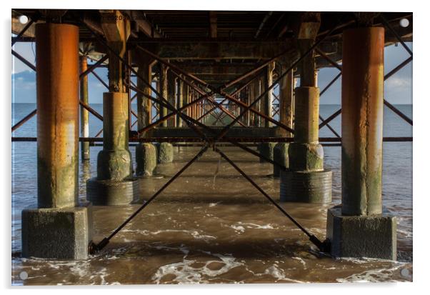 Teignmouth Pier Acrylic by Pete Hemington