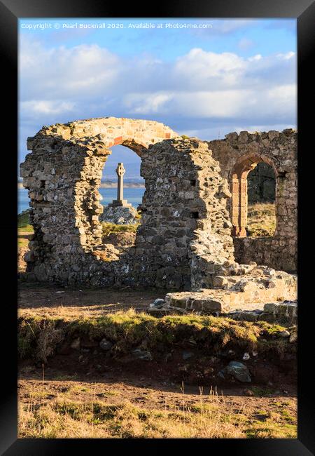 St Dwynwen's Church Llanddwyn Island Anglesey Framed Print by Pearl Bucknall