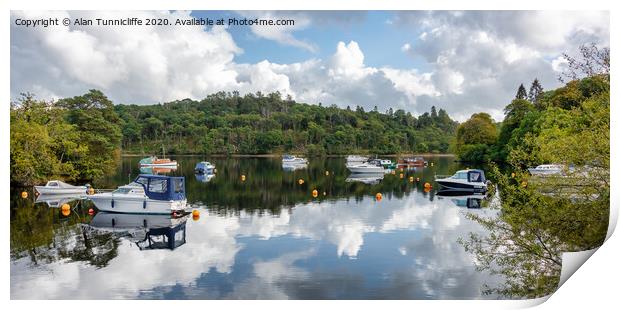 Serene Reflections of Aldochlay Bay Print by Alan Tunnicliffe