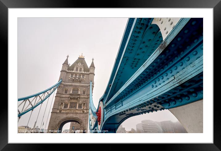Tower Bridge London  Framed Mounted Print by Gordon Maclaren