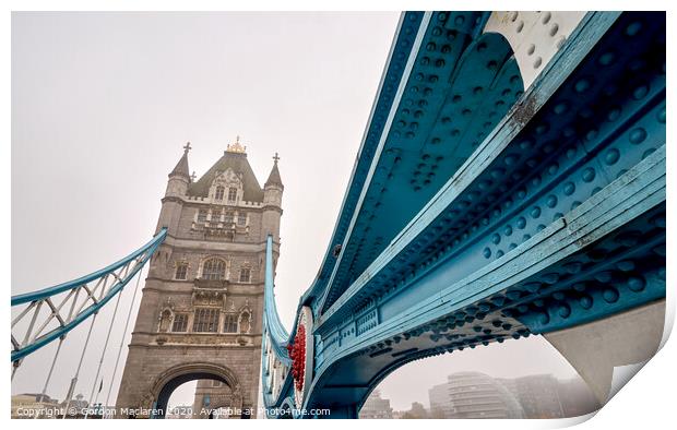 Tower Bridge London  Print by Gordon Maclaren