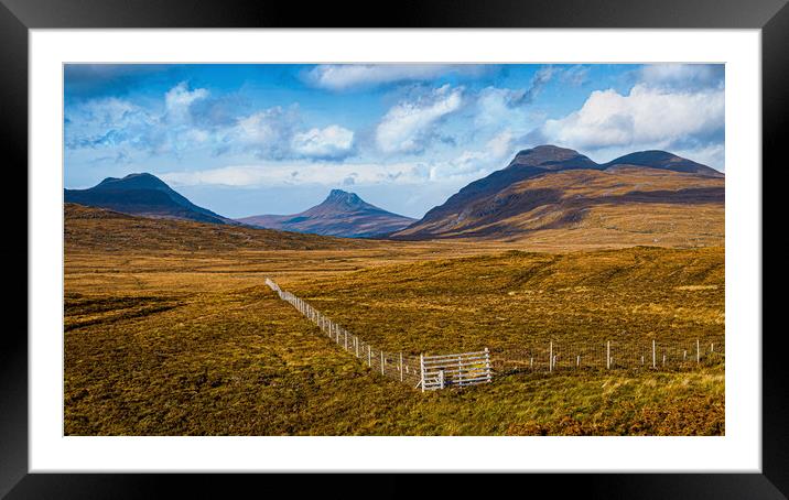 Inverpolly Mountains Framed Mounted Print by John Frid