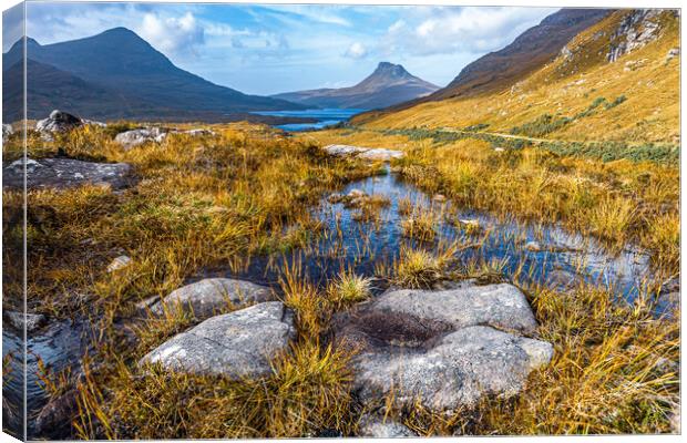 Stac Pollaidh in the Scottish Highlands Canvas Print by John Frid