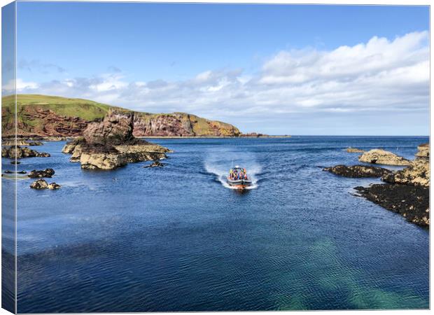 Pleasure trips at St Abbs Canvas Print by Naylor's Photography